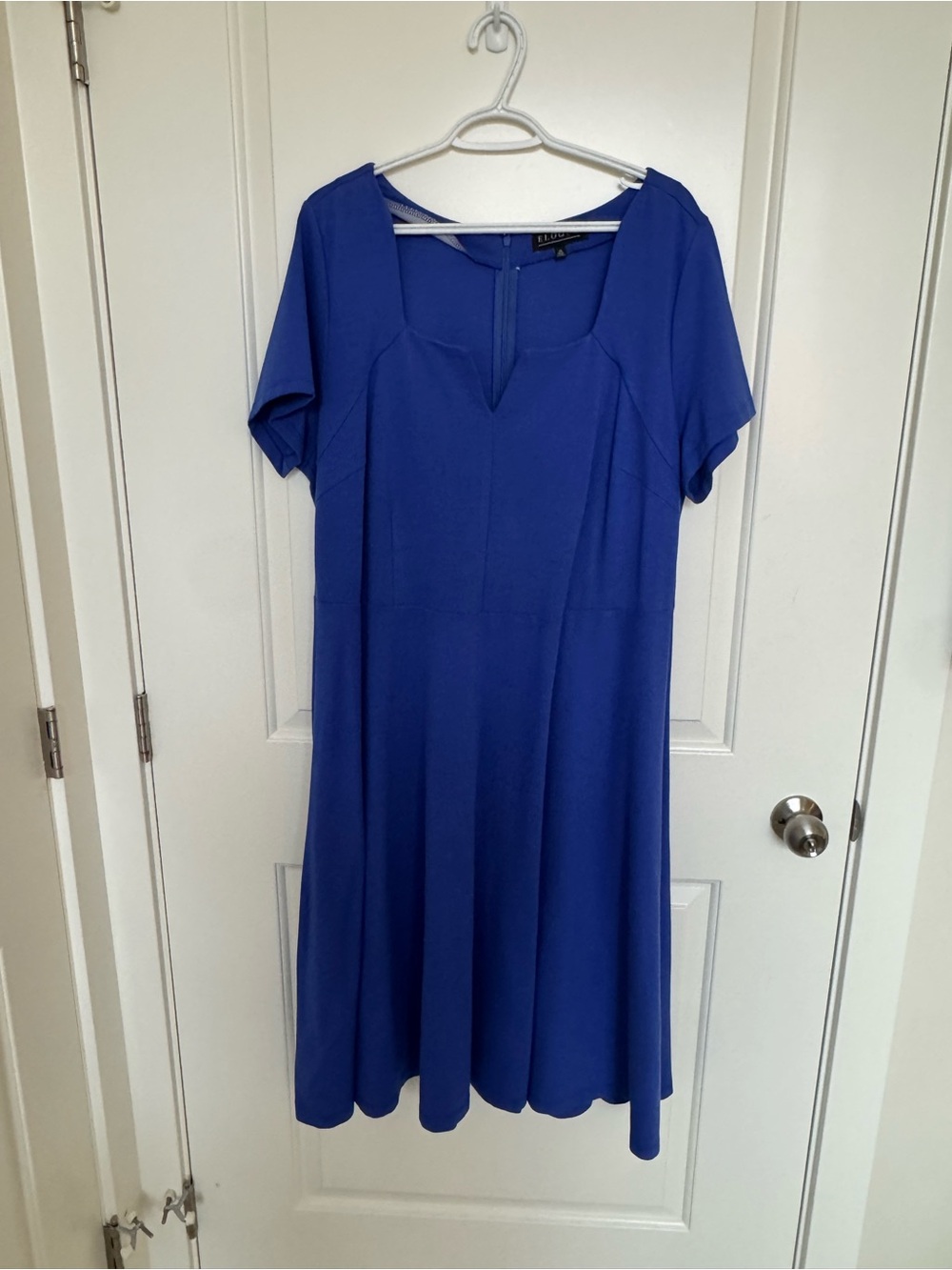 Eloquii Royal Blue Short Sleeve Midi Dress